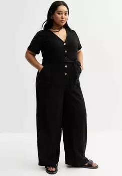 Комбинезон CURVES BUTTON UP New Look Curves, черный