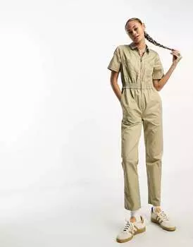 Комбинезон цвета хаки с короткими рукавами Dickies Vale