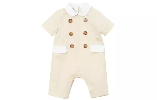 Комбинезон детский Burberry, бежевый / белый