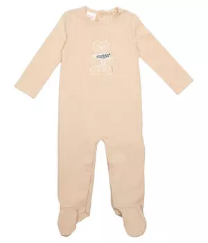 Комбинезон детский Guess хлопковый, бежевый