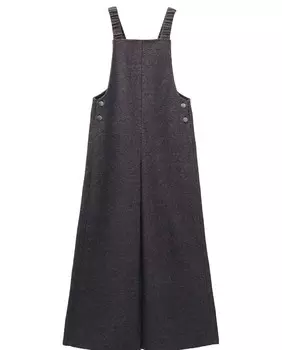 Комбинезон для девочки из чесаной ткани темно-серого цвета. Dadati, темно-серый