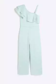 Комбинезон для девочки мятного цвета из материала акваланг River Island, синий