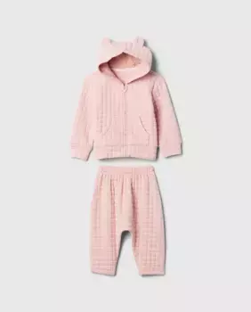 Комбинезон для девочки с капюшоном и молнией Gap, розовый