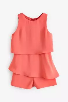 Комбинезон для девочки с оборками River Island, оранжевый