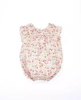 Комбинезон для девочки с принтом из органического хлопка Fina Ejerique, красный