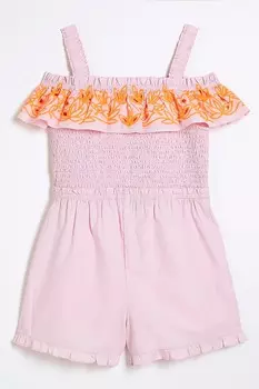 Комбинезон для девочки с вырезами River Island, розовый