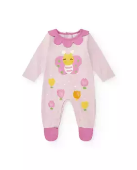 Комбинезон для девочки в розовом цвете с принтом бабочки Tuc tuc, цвет Rosa