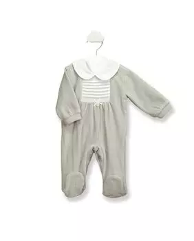 Комбинезон для мальчика однотонного серого цвета BABID, серый