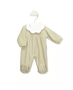 Комбинезон для мальчика однотонный, натурального цвета BABID