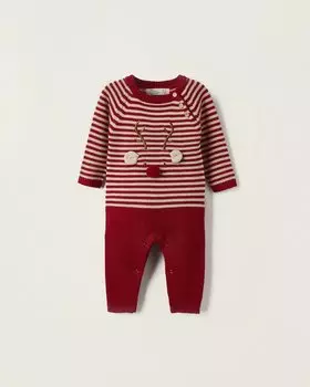 Комбинезон для мальчика рождественского красного цвета Zippy, красный