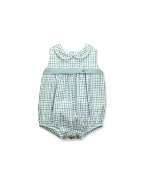 Комбинезон для мальчика с детским воротником и квадратами BABID, синий