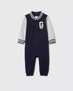 Комбинезон для мальчика с длинными рукавами и кнопками спереди Gap, темно-синий