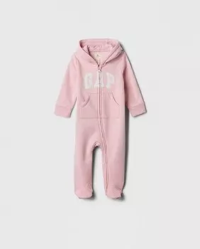 Комбинезон для мальчика с капюшоном и ушками с логотипом Gap, розовый