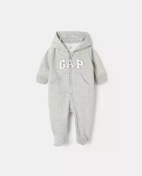 Комбинезон для мальчика с капюшоном и ушками с логотипом Gap, серый