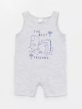 Комбинезон для мальчика с круглым вырезом и принтом LCW baby