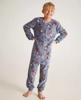 Комбинезон для мальчика с принтом Cotton Juice, синий