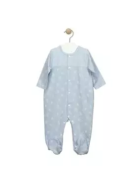 Комбинезон для мальчика с принтом льва BABID, светло-синий