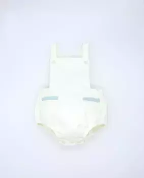 Комбинезон для мальчиков в пике с перекрещенными бретелями Fina Ejerique, белый