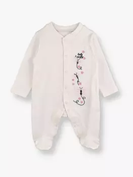 Комбинезон для маленьких девочек с круглым вырезом и длинными рукавами с вышивкой LUGG BABY