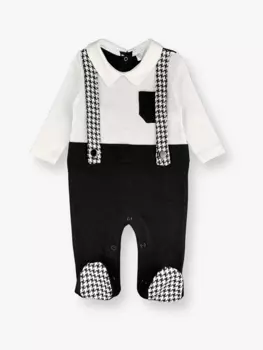 Комбинезон для маленьких мальчиков с воротником-поло и длинными рукавами LUGG BABY