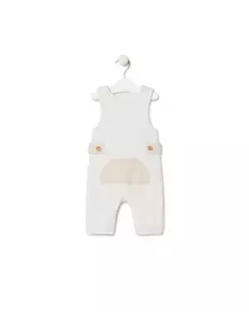 Комбинезон для малышей Bloomer с круглым логотипом и карманом-кенгуру Tous, цвет Natural