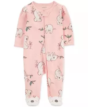 Комбинезон для сна и игр с двусторонней молнией для мальчиков и девочек Carter'S, розовый