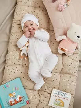 Комбинезон для сна JoJo Maman Bb с вышивкой в форме сердца, розовый