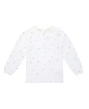 Комбинезон Dotty для девочек, топ с воротником Питера Пэна и принтом снежинок – Baby, Little Kid, Big Kid Dotty Dungarees, белый