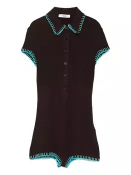 Комбинезон Dunie с короткими рукавами и застежкой на пуговицы SIEDRES, коричневый