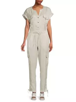 Комбинезон Elie Tahari до щиколотки с поясом, denim