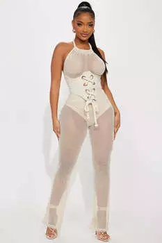 Комбинезон Fashion Nova BZ9166, серо-коричневый