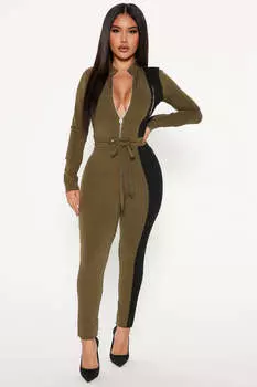 Комбинезон Fashion Nova CR2762, оливковый