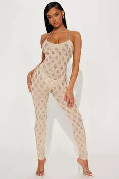 Комбинезон Fashion Nova IMJ61708, серо-коричневый