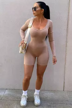 Комбинезон Fashion Nova JP2074, бежевый