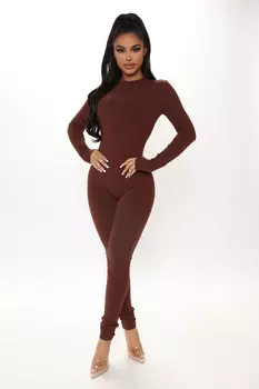 Комбинезон Fashion Nova JP2127, каштановый