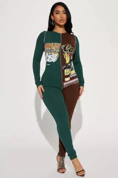 Комбинезон Fashion Nova JP2689, зеленый