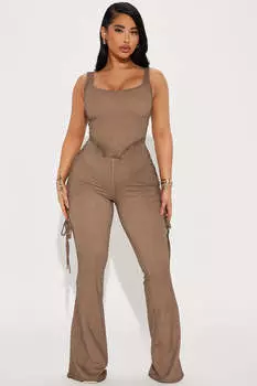 Комбинезон Fashion Nova JP40042C, серо-коричневый