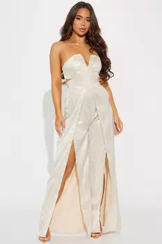 Комбинезон Fashion Nova LJP9428, серебряный