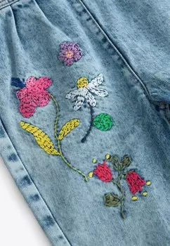 Комбинезон FLORAL EMBROIDERED REGULAR FIT Next, синий