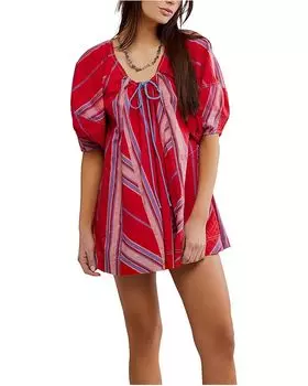 Комбинезон Free People Bop Around Romper, цвет Seaside Stripe Red Combo