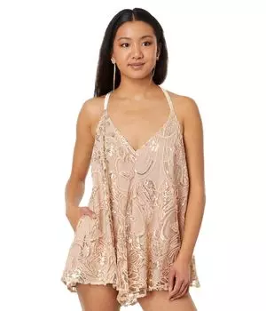 Комбинезон Free People Swingin It Romper, цвет Champagne Combo