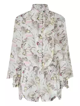 Комбинезон Genny с цветочным принтом и оборками, синий