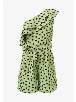 Комбинезон GINI LONDON Gini One Shoulder, цвет sagegreen