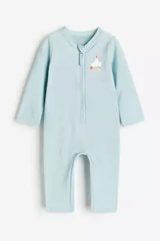 Комбинезон H&amp;M UPF 50 Sun Protection, светло-бирюзовый