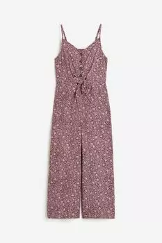 Комбинезон H&M Kids Tie-detail Viscose, светло-розовый