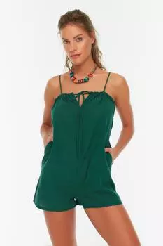 Комбинезон - Хаки - Приталенный Trendyol