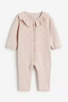 Комбинезон хлопкового трикотажа H&M, розовый