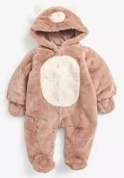 Комбинезон HOODED BEAR PRAMSUIT Next, цвет light brown