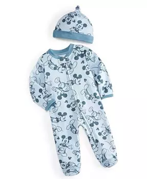 Комбинезон и шапка Baby Mickey Mouse Hooray, комплект из 2 предметов Disney, синий