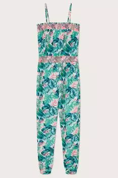 Комбинезон из экологической вискозы с принтом ладони Monsoon